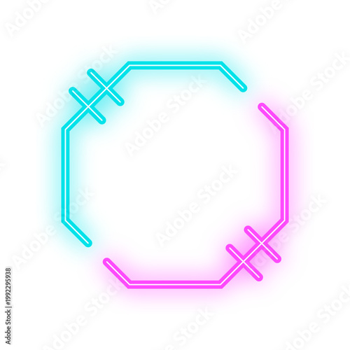 two tone octagon frame