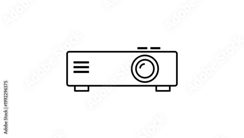 Cuadro en lienzo Projector Vector Icon with Editable Stroke