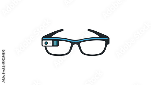 Foto Smart Glasses Vector Icon Illustration with Editable Stroke