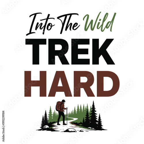 A hiker embarks on a challenging trek through the wilderness with a backpack design