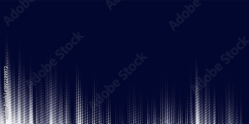 Seamless geometric pattern. Modern ornament with navy blue dotted elements. Geometric abstract pattern