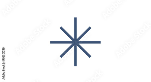 Blue asterisk symbol graphic design element.
