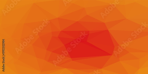 Dark Orange vector polygon abstract layout. Geometric illustration in Origami style with gradient.  Brand new style for your business design.