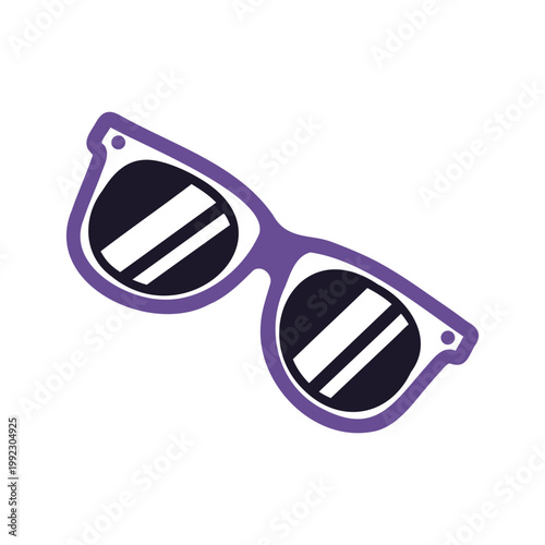 Floating sunglasses minimal shadow silhouette vector