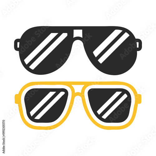 Stylish wayfarer sunglasses silhouette vector illustration