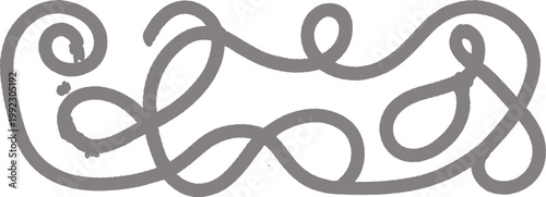 Rope brush pattern seamless thread texture vector illustration, twisted cord design, nautical style rope elements, continuous repeating pattern, clean decorative vector graphics 