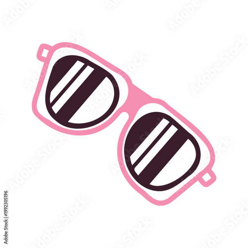 Stylish wayfarer sunglasses silhouette vector illustration