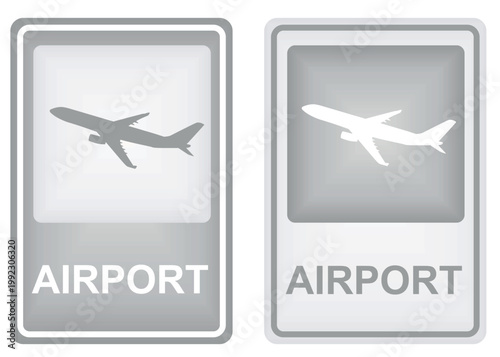 Airport isolated sign. vector illustration