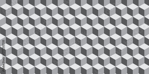 3d modeling cubes Illustration decoration seamless colorful material pattern square design.
