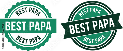 Best Papa Seal Badge Vector for Father's Day Gift Labels and Cards
