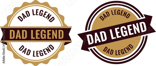 Dad Legend Seal Badges for Father's Day Gifts and Cards, Vintage Style Labels