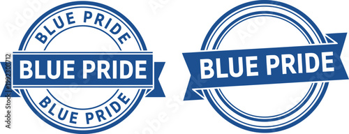 Blue Pride Seal Badge Vector for 4th of July Independence Day Patriotic Designs