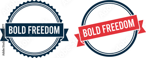 Bold Freedom Independence Day Seal Badges for 4th of July Patriotic American Celebration Designs