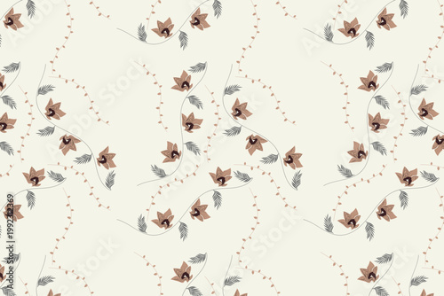 Elegant black and blush floral seamless pattern combining bold contrast and delicate pastels, perfect for wedding stationery, fashion textiles, luxury packaging, and sophisticated wallpaper designs.