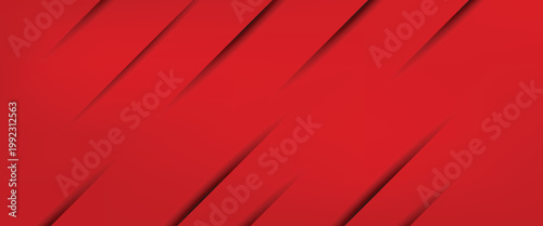 A clean and modern abstract background featuring diagonal shadow effects on a vibrant red surface, ideal for graphic design, marketing, and web backgrounds.