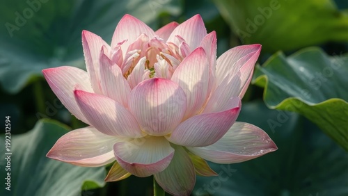Beautiful Pink and White Lotus and Magnolia Flowers Blooming in Nature - Spring Floral Close-up