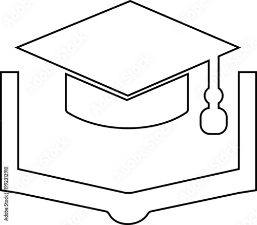 Book icon library literature education reading textbook notebook manual guide publication archive knowledge study learning open closed book flat line vector