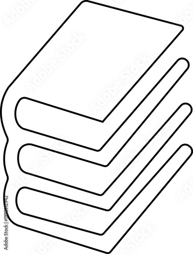 Book icon library literature education reading textbook notebook manual guide publication archive knowledge study learning open closed book flat line vector