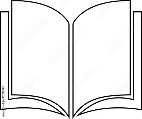 Book icon library literature education reading textbook notebook manual guide publication archive knowledge study learning open closed book flat line vector