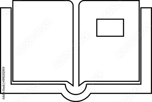 Book icon library literature education reading textbook notebook manual guide publication archive knowledge study learning open closed book flat line vector