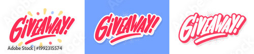 Giveaway Handwritten Vector Typography Set