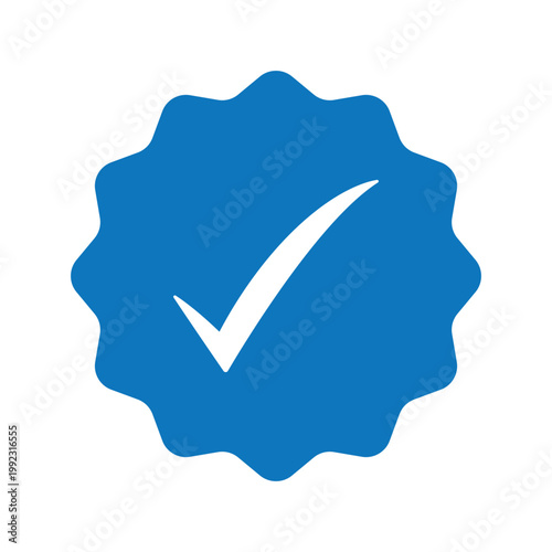 Facebook & Instagram Verified Badge Icon Vector Illustration.