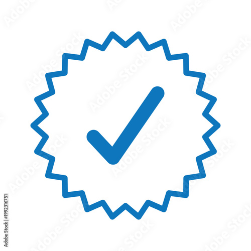 Facebook & Instagram Verified Badge Icon Vector Illustration.
