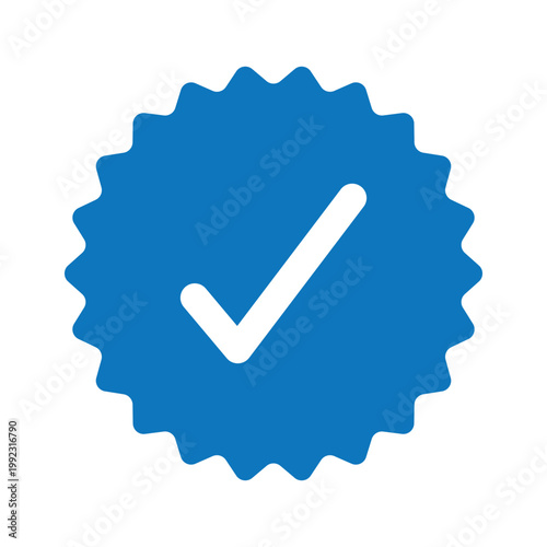 Facebook & Instagram Verified Badge Icon Vector Illustration.