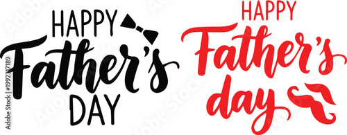 Happy father's day typography a dual tone celebration of parenthood