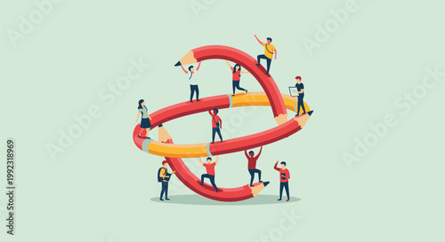 Teamwork, collaboration, partnership, business concept icons, colorful teamwork graphics, vector illustrations