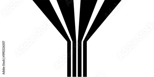 Abstract perspective line wave stripes with 3d dimensional effect. vector ilustration. eps 10