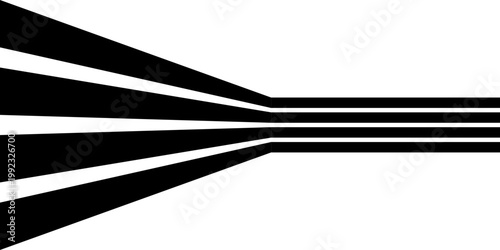 Abstract perspective line wave stripes with 3d dimensional effect. vector ilustration. eps 10