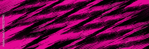 Abstract pink grunge patterns on dark background banner design. Vector illustration.
