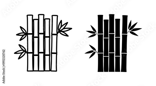 Bamboo Fence with Leaves