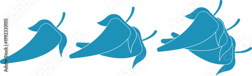 hot pepper, pepper-shaped vegetable icons