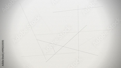 Abstract white background with intersecting gray lines and grid pattern