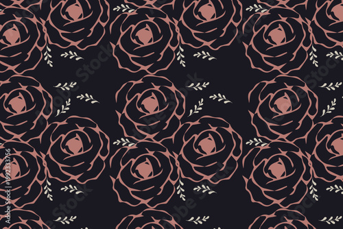 Florals fused with soft geometric shapes modern abstract luxury Seamless Pattern Wallpapers textiles fashion prints digital backgrounds