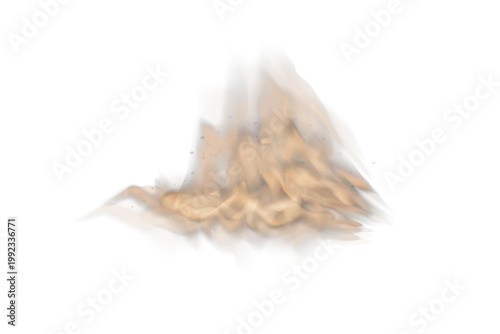 PNG sand dust particles cloud isolated on transparent background This light brown powder effect creates natural airborne smoke for overlay and compositing use