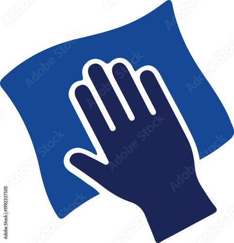 Cleaning Cloth Hand Icon | Wiping Surface Household Hygiene Vector Image