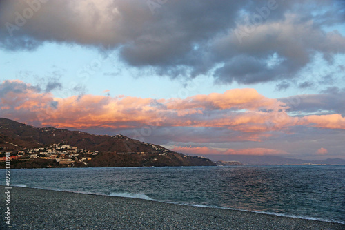 Winter sunrise over the Mediterranean	