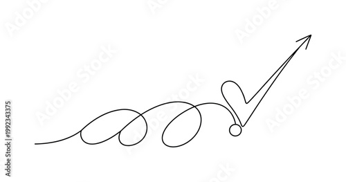 Discipline and consistency in maintaining routines that support long term success and stability, a flowing line forming a repeating loop that gradually resolves into a