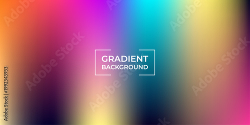 Vibrant colorful gradient background with text overlay