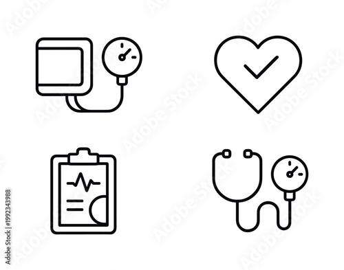 Medical diagnostics and patient monitoring concept focused on tracking vital signs managing hypertension and ensuring accurate readings in professional healthcare systems