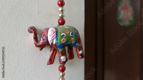 Colorful handmade elephant wall hanging Indian home decor