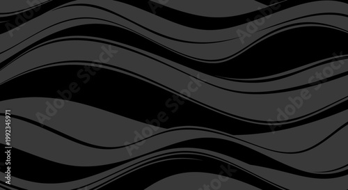 Wavy lines create a dynamic abstract pattern on a dark background with smooth curves.