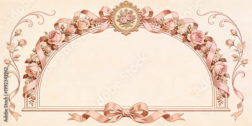 Vintage Flower Illustration Card