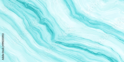 Abstract turquoise blue marble texture background with wavy liquid flow and organic vein pattern. fluid, organic wavy lines and elegant mineral veining