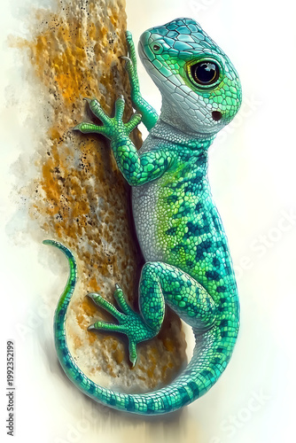 Chameleon, Reptile, Animal, Art, Printable Image, with White Background, for Stickers, T-shirt Design, Hat, Mug, Flip-flop, Mousepad