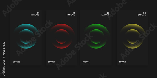 Abstract circular gradient art a collection of vibrant layered color designs