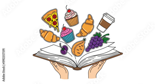 Headphones with seasonal elements on white background vector illustration